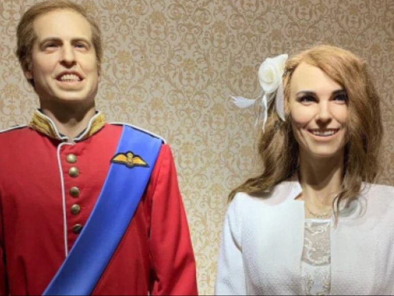 Krakowscy turyści przerażeni „przerażającymi” figurami woskowymi księcia Williama i Kate Middleton