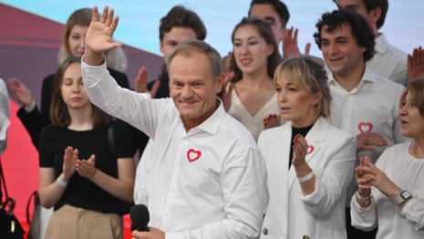 Poland's Donald Tusk declares election victory with possible coalition – video