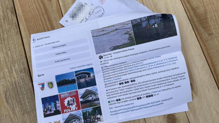 Resident of Polish town blocked by mayor on Facebook gets printouts of his posts by mail