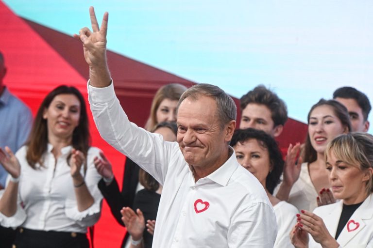 Poland election result: Donald Tusk declares victory after exit poll shows ruling PiS short of a majority