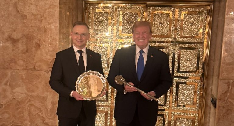 Poland’s President Duda meets Trump to discuss Ukraine and Gaza