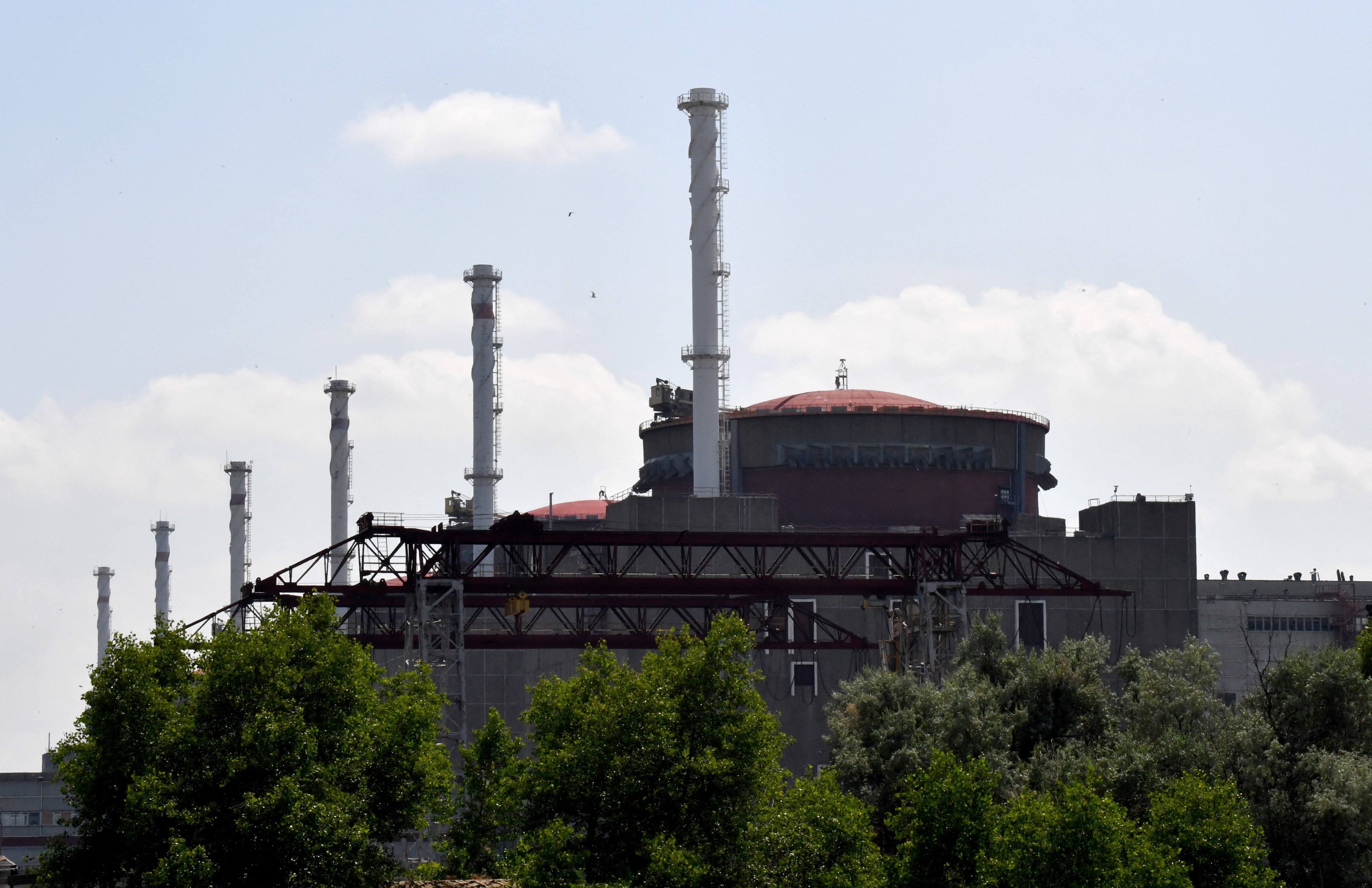 File: A photo shows a view of the Russian-controlled Zaporizhzhia nuclear power plant in southern Ukraine