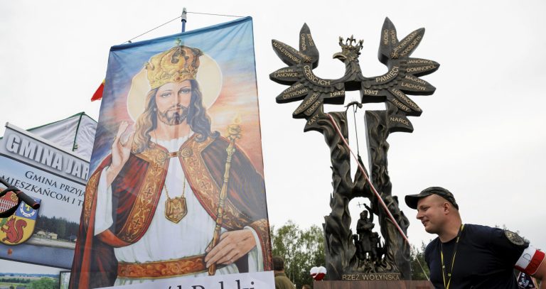 Controversial memorial to victims of WWII massacres by Ukrainian nationalists unveiled in Poland